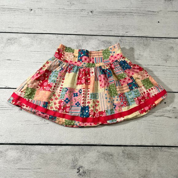 Hanna Andersson Pink Patchwork Quilt Twirl Skirt - Picture 1 of 3